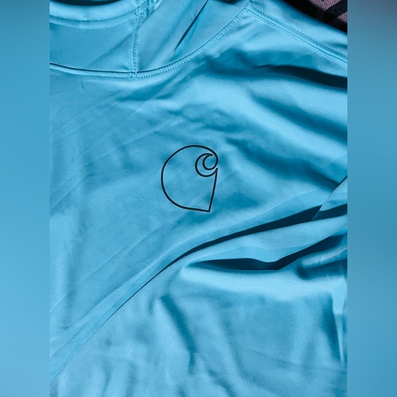 Carhartt force relax fit Turquoise Long Sleeve Hoodie men’s 4XL - Picture 2 of 4